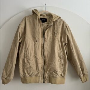 Pull&Bear Khaki Hooded Jacket
